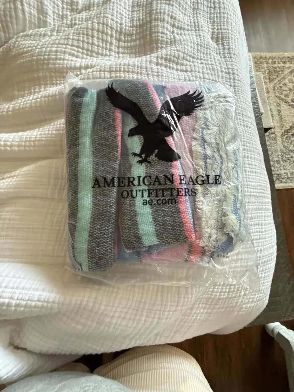 American Eagle Outfitters Multicolor Striped Knit Blanket